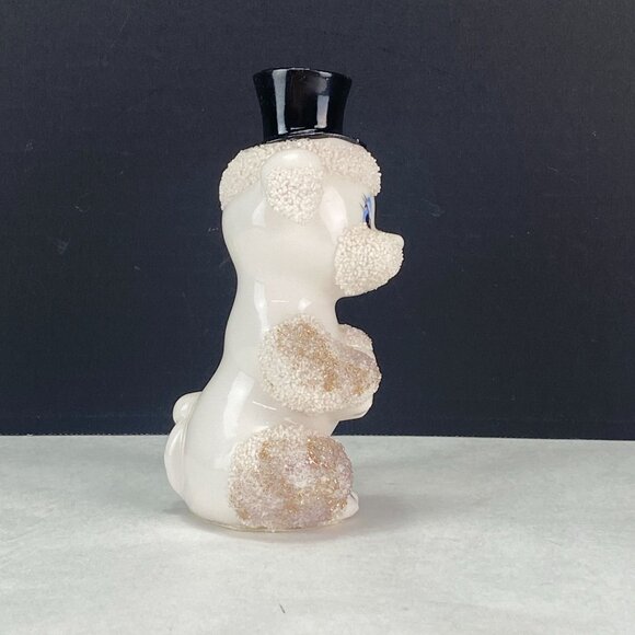 Vintage Spaghetti Poodle With Black Top Hat Figurine - Picture 5 of 8